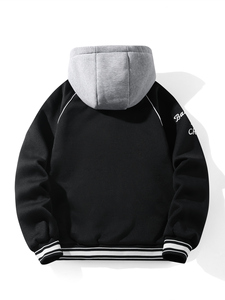 Ricamo da uomo nuova giacca da <span class=keywords><strong>Baseball</strong></span> Street taglie forti stile College in pelle scamosciata in poliestere con abiti da <span class=keywords><strong>Softball</strong></span> ricamati - Product Image 2