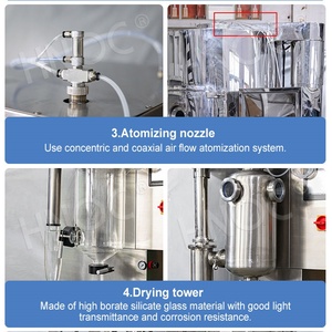 HNOC <span class=keywords><strong>Machine</strong></span> de fabrication de jus en poudre instantané <span class=keywords><strong>Lpg</strong></span> 5 Mini séchoir centrifuge à grande vitesse pour lait en poudre Prix - Product Image 5