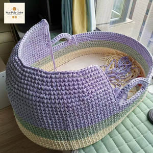 Wholesale Star Baby Cradle <strong>Basket</strong> Modern Style Poly Color Hand-Woven Car Sleeping &amp; Lying Out Crib Soothing <strong>Basket</strong> - Product Image 4