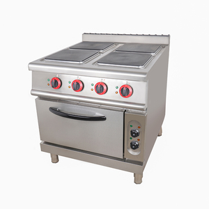 Restaurant Induction Cooking Range Free Standing Commercial 4 Plate <b>Stove</b> With Oven JZ-TU-4E 4 Plate <b>Stove</b> With Oven JZ - Product Image 5