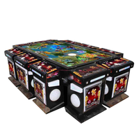Machine de jeu d'arcade de pêche et de tir, 10 joueurs, table de jeu de pêche de 86 pouces avec option de lecteur de billets et d'imprimante