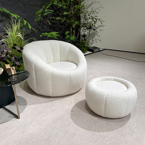 Groothandel Vacuüm Gecomprimeerd Moderne Ronde Schuim Enkele Bank Stoel Witte Teddy Lui Pompoen Accent <span class=keywords><strong>Sofa</strong></span> Stoel - Product Image 4