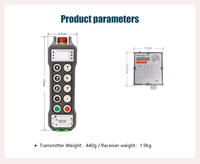 Control Remoto Inalámbrico Recargable de 8 Botones y Doble Velocidad para Grúas Industriales