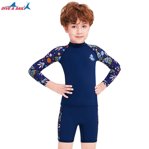 New Kids Summer Sun-proof Swimsuit Swim Shorts Baby Boys Rash Guard Two Piece <strong>Children</strong> Split Beachwear Surf Snorkeling Swimwear - Product Image 5
