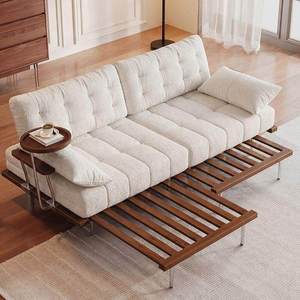 Canapé-lit haut <span class=keywords><strong>de</strong></span> gamme en bois et cuir, design créatif, pour salon, avec accoudoirs, luxe moderne, pour la maison - Product Image 6
