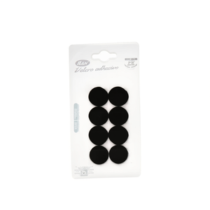 Ilan Velcro Adhesive Round Black 25Mm 8Pcs <b>Hook</b> <b>Loop</b> <b>Tape</b> - Product Image 1