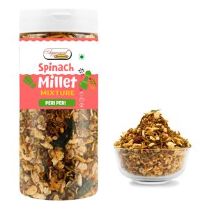 Mélange de millet et de spinache Peri Peri, collation saine et croustillante, mélange épicé indien Namkeen, riche en fibres, prêt à manger, collation nutritive - Product Image 4