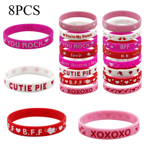 Paquete de 8 Pulseras de Silicona para el Día de San Valentín, Regalos para Novios, Artículos Promocionales para Fiestas - Product Image 2