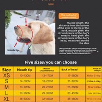 Muselière en cuir pour chiens Golden Retrievers et Samoyèdes - Prévention des morsures, des aboiements et de la recherche de nourriture - Races petites/moyennes/grandes