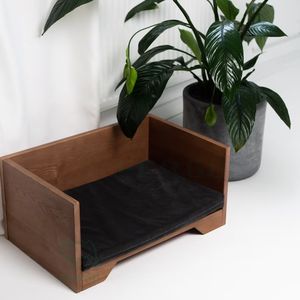 Cama Cueva Grande para Gatos con Cubierta Extraíble y Lavable, Diseño Moderno de Bambú Sólido, Embalaje en Cartón - Product Image 4