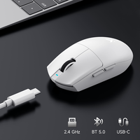 MCHOSE G3 V2 Mouse Gaming Nirkabel Sensor PAW 3395 Tri-mode 800mAh Non-Backlit Pegangan Serbaguna untuk Sakelar Mekanis TTC