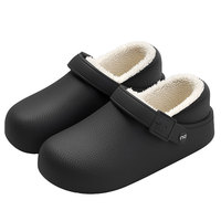 Chaussons d'hiver pour la maison - Chaussures chaudes en peluche antidérapantes à semelle souple en EVA imperméable