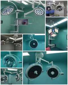 동물 의료 싱글 더블 헤드 수의사 수술 룸 조명 천장 그림자없는 LED 램프 외과 OT 수의학 수술 조명 - Product Image 5