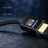 Câble OEM haute vitesse 2.1 48 Gbit/s 8K 4K 120 Hz pour moniteur HDTV et ordinateur avec gaine en PVC