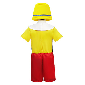 Marionnette pour enfants pour <span class=keywords><strong>Pinocchio</strong></span> Costume Halloween Cosplay Bébé Garçon Occasion 3 Pcs/Set Chapeau + Salopette + Long Nez Stage Show Party - Product Image 2