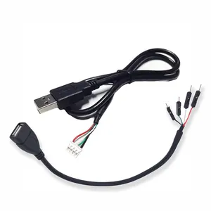 Kustom panjang USB laki-laki perempuan 2.0 tipe A untuk Dupont JST SH MX ZH PH XH 4P 5 P 4Pin 5Pin 4 5 Pin konektor kabel Sata