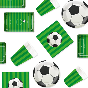DAMAI 2025 Nuevo Estilo Decoraciones para Fiestas de Fútbol, Juego de Platos de Papel para Fiesta de Cumpleaños, Incluye Plato, Vaso y Servilleta de Papel para Fiesta Deportiva de Niños - Product Image 2