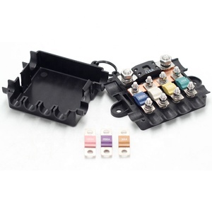 Barra de Distribución de Energía de 5 Vías, 4 <span class=keywords><strong>MIDI</strong></span>, 1 MEGA, Portafusibles, Sistema de Batería Dual para Automóvil de 12V 24V, Caja de Fusibles para Modificación Automotriz - Product Image 6