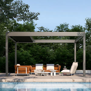 Bioclimática Impermeable Rejilla <span class=keywords><strong>Techo</strong></span> Exterior Aluminio Eléctrico Patio Jardín <span class=keywords><strong>Terraza</strong></span> Pérgola - Product Image 1
