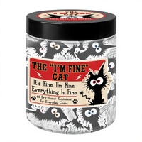 Pot de soutien émotionnel Cryptid Jar avec 60 cartes d'affirmations positives, motif chat amusant sur le thème d'Halloween, ornement de bureau pour femmes, hommes et adolescents