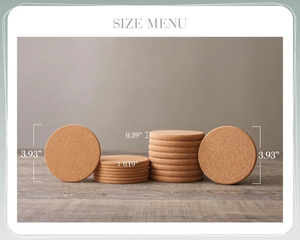 Fret gratuit Logo personnalisé écologique sous-verres en liège en bois 5mm 10mm tampons réutilisables pour boisson tasse bière barre Laser graver blancs - Product Image 5