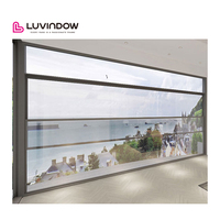 Ventanas residenciales abatibles de estilo americano de diseño moderno, marco de aluminio negro con rejilla de vidrio exterior, nuevo lanzamiento
