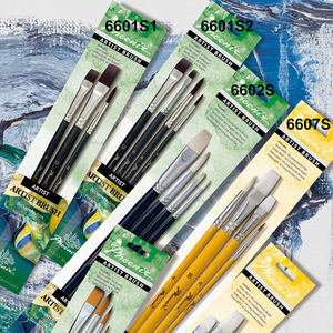 Phoenix all'ingrosso lungo manico in legno corto colorato Nylon capelli arte pittura pennello acrilico <span class=keywords><strong>per</strong></span> <span class=keywords><strong>tela</strong></span> - Product Image 5