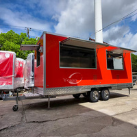 Remorques de cuisine mobiles Camions de restauration rapide pizza entièrement équipés avec cuisine complète à vendre
