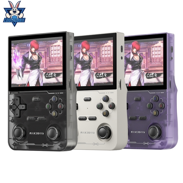 Open Source Linux K36 Retro Handheld Game Console 3.5 Inch IPS Screen 16000+ Games Emulator for PS1/PSP/DC/N64 Video Game Player