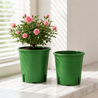 Grand pot de fleurs en plastique PP pour intérieur/extérieur, avec trou de drainage, léger, durable, capacité de 0,5 à 17 L, design moderne pour utilisation au sol