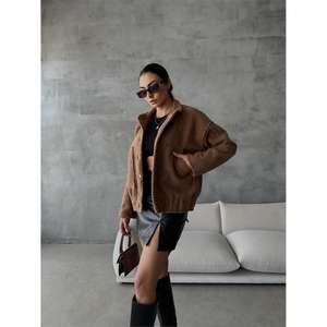 Veste en polaire Boucle pour femme, marron, automne, manches longues, style S - Product Image 4