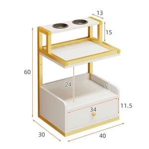 Modern Gold Wall Mounted <b>Salon</b> <b>Furniture</b> Hair <b>Salon</b> Stations Equipment with Tool Storage Cabinet for Barber Shop - Product Image 5