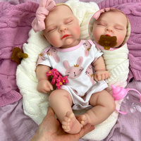 Poupées Reborn en Silicone Lavables, Jouets en Gros Personnalisés et Commandes Mixtes Conformes aux Normes Européennes/Américaines, Poupées Reborn Fille Ronde de 18 Pouces