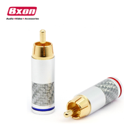 Connecteur mâle câble Audio, pièces, Fiber de carbone, cuivre RCA Plug, soudage