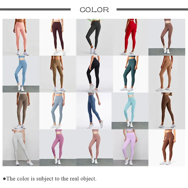 Groothandel Hoge Kwaliteit Custom Logo Fitness Gym Panty Geen Frontlinie Naadloze Zachte Hoge Taille Yoga Broek Leggings Vrouwen