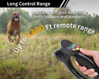 2-in-1 Luxus-Hundehalsband und -Leine aus Nylon mit Fernbedienung, Schocktraining, Piepton, Vibration, 9 Stufen, 1000m Reichweite, Wasserdicht, Verstellbar, Ergonomisch