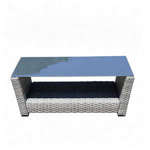 Set di 4 Pezzi di <span class=keywords><strong>Mobili</strong></span> da Giardino in Rattan, Divano in Rattan per Esterni, Arredamento da Patio in Rattan - Product Image 3