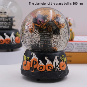 Personalizado hecho a mano decoración de Halloween resina interactiva casa embrujada globo de nieve niños regalos de cumpleaños - Product Image 4