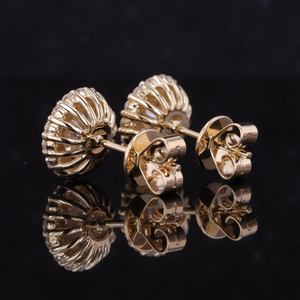 光环螺柱1ct D VVS2圆形切割IGI实验室生长钻石14k纯金珠宝耳钉 - Product Image 3