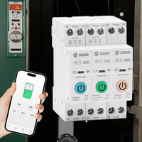 Disjoncteur intelligent WiFi miniature 63A avec protection contre les surcharges, compteur de puissance, interrupteur à commande à distance sans fil pour usage domestique et industriel
