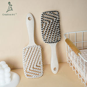 Cepillos de pelo personalizados al por mayor para mujer, <span class=keywords><strong>cepillo</strong></span> de pelo húmedo y seco de plástico de nailon, peine de pelo OEM y ODM - Product Image 2