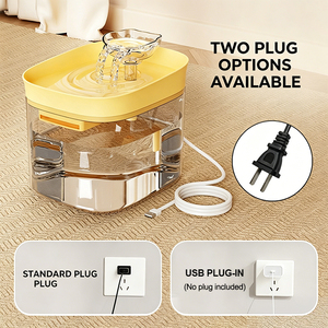 OEM Stainless Steel Pet Water Fountain Ultra Quiet Circulating Filter <b>Cat</b> Dog Water Dispenser - Product Image 5