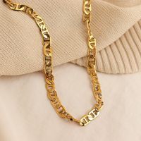 Collier ras du cou court en acier inoxydable poli, style français, avec chaîne en forme de nez de cochon, étanche, pour femme, bijoux de mode hip-hop