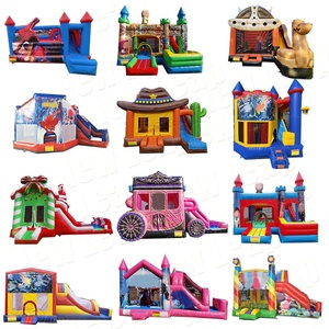 Yuedong 19.6ft không khí nhà trả lại đám cưới màu trắng lâu đài bouncy bên PVC trả lại ra Blitz Combo Inflatable trượt - Product Image 6