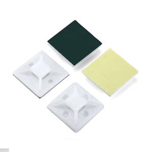 قاعدة سلك ذاتية اللصق من النايلون ذات جودة عالية باللون الأبيض والأسود، أسلاك سلكية ذاتية اللصق، قواعد موصلة بسوستة، حامل جداري 20 25 30 40 ملم - Product Image 5