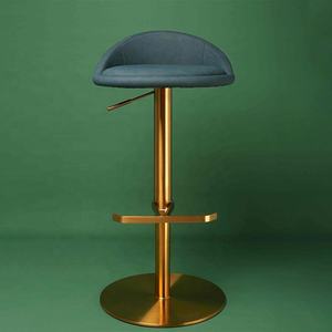 Luxury Modern Swivel Bar <b>Stools</b> with PU <b>Leather</b> & Stainless Steel Height Adjustable for Kitchen Home Hotel & Outdoor Use - Product Image 2