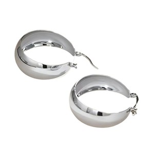 Pendientes de mujer tipo arco C europeos y americanos, de acero inoxidable 316, estilo INS transfronterizo, lisos y sencillos, de fábrica. - Product Image 5