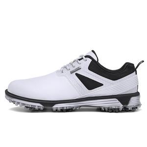 White Mesh <b>Golf</b> Shoes with Blue Yellow Accents Rubber Outsole Unisex Spring Breathable Sport Sneakers - Product Image 2