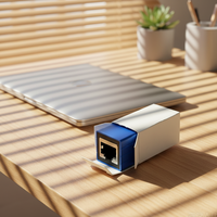 Coupleur Keystone RJ45 8P8C blindé Cat6A Femelle-Femelle 10 Gbit/s STP, prolongateur de réseau en ligne, connecteur de câble Ethernet
