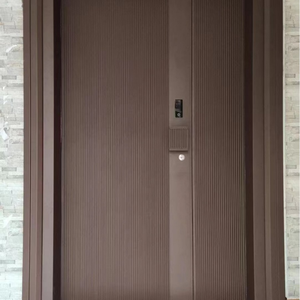 Puerta de entrada de acero moderna y personalizada, seguridad inteligente e ignífuga antirrobo, talla a prueba de balas y explosiones - Product Image 3